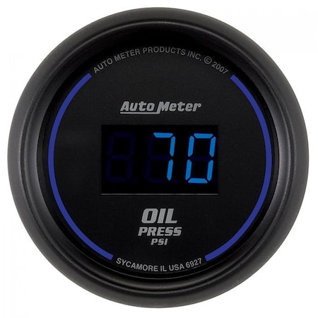 Auto Meter 2-1/16IN OIL PRESS, 0-100 PSI, DIGITAL, BLACK 6927